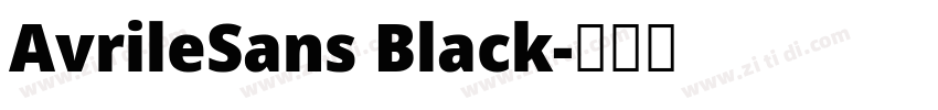 AvrileSans Black字体转换